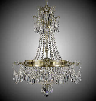 Valencia Eight Light Chandelier in Polished Brass w/Black Inlay (183|CH8122P12G)