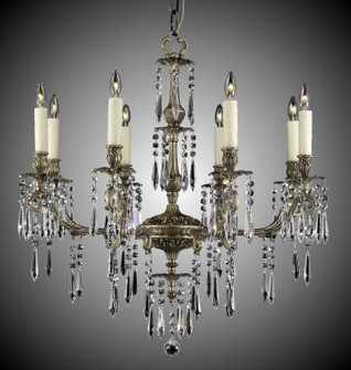 Parisian Eight Light Chandelier in True Brass (183|CH7815UTK16GPI)