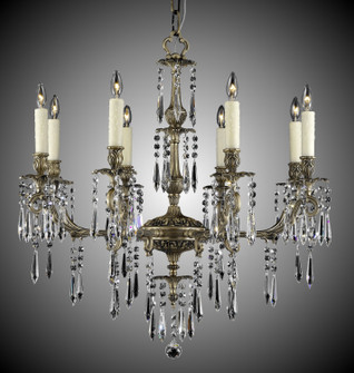 Parisian Eight Light Chandelier in Antique White Glossy (183|CH7815ULN04GST)