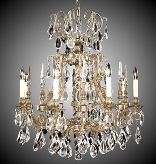 Parisian Ten Light Chandelier in Satin Nickel (183|CH7015ATK07GST)