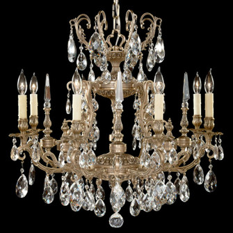 Parisian Eight Light Chandelier in Polished Brass w/Black Inlay (183|CH7013OTK12GPI)