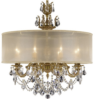 Llydia Eight Light Chandelier in Polished Brass w/Black Inlay (183|CH6542ATK12GPIGL)
