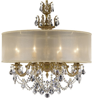 Llydia Eight Light Chandelier in Antique White Glossy (183|CH6542ATK04GPIGL)