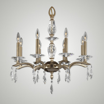 Kaya Eight Light Chandelier in Polished Brass w/ Old Brass Accents (183|CH5504G32G36GST)