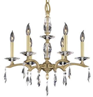 Kaya Six Light Chandelier in Pewter w/Polished Nickel Accents (183|CH5503G37G38GST)