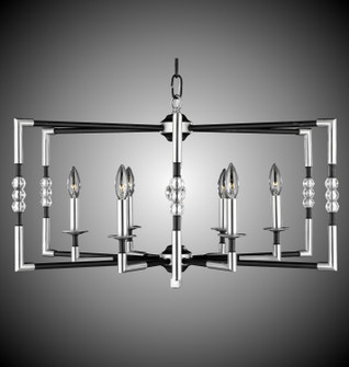 Magro Six Light Chandelier in Old Bronze Satin w/Pewter Accents (183|CH360435S37GST)