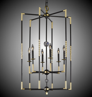 Magro Six Light Chandelier in Pewter (183|CH350437GST)