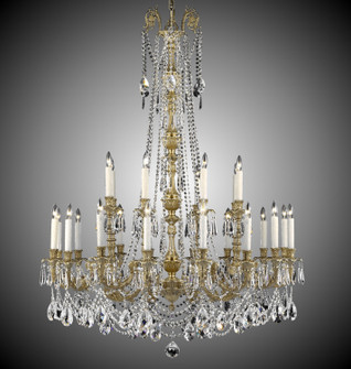 Finisterra 24 Light Chandelier in Old Bronze Satin w/ True Brass Accents (183|CH2059A05S16GPI)