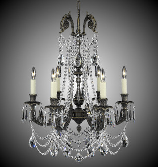 Finisterra Six Light Chandelier in Antique Black Glossy (183|CH2052OTK02GST)