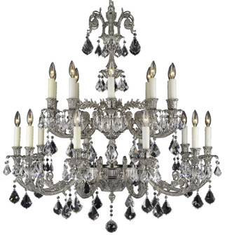 Finisterra 20 Light Chandelier in Polished Brass w/Black Inlay (183|CH2009A12GST)