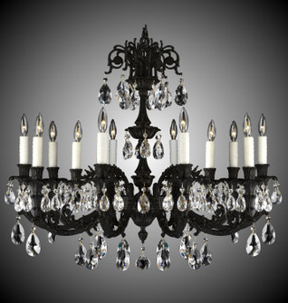 Finisterra 12 Light Chandelier in Antique Black Glossy (183|CH2005A02GST)