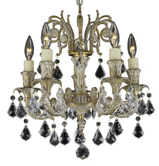 Finisterra Five Light Chandelier in Polished Brass w/Black Inlay (183|CH2001ALN12GPI)