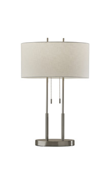 Duet Two Light Table Lamp in Brushed Steel (262|401522)