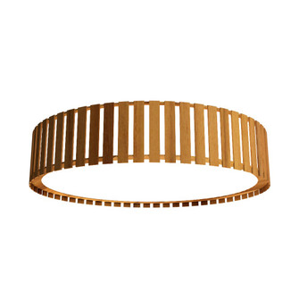 Slatted LED Ceiling Mount in Teak (486|5034LED12)