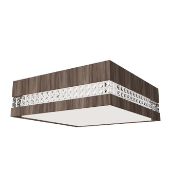 Crystals LED Ceiling Mount in American Walnut (486|5027CLED18)