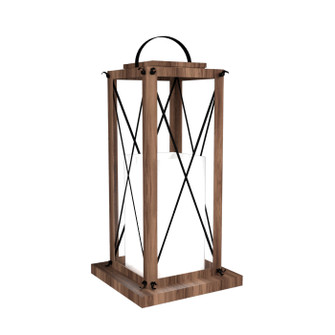Cylindrical One Light Floor Lamp in American Walnut (486|301118)