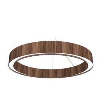Cylindrical LED Pendant in American Walnut (486|1351LED18)