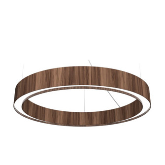 Cylindrical LED Pendant in American Walnut (486|1349LED18)