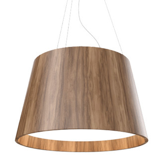 Conical Three Light Pendant in American Walnut (486|114518)