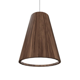 Conical LED Pendant in American Walnut (486|1130LED18)