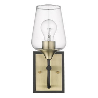 Gladys One Light Vanity in Antique Brass and Black (106|IN40080BK)