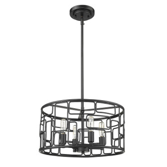 Amoret Four Light Pendant in Matte Black (106|IN21131BK)