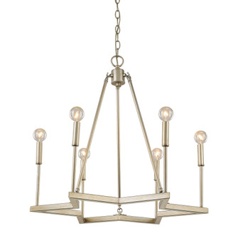 Reagan Six Light Chandelier in Washed Gold (106|IN11395WG)
