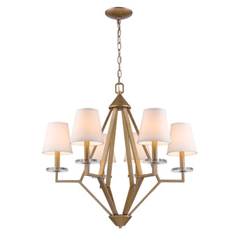 Easton Six Light Chandelier in Washed gold (106|IN11320WG)
