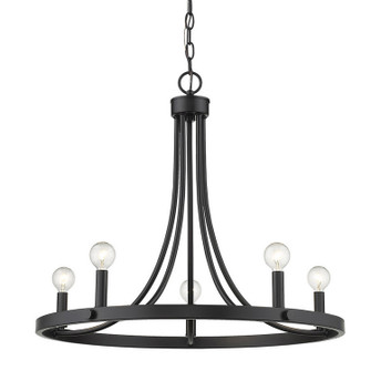 Sawyer Five Light Chandelier in Matte Black (106|IN11150BK)