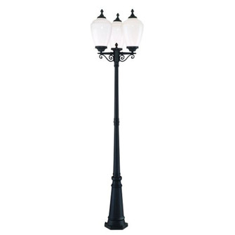 Acorn Three Head Post Mount in Matte Black (106|5369BKWH)