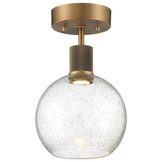 Port Nine Burgundy LED Semi-Flush Mount in Antique Brushed Brass (18|63148LEDDABBSDG)