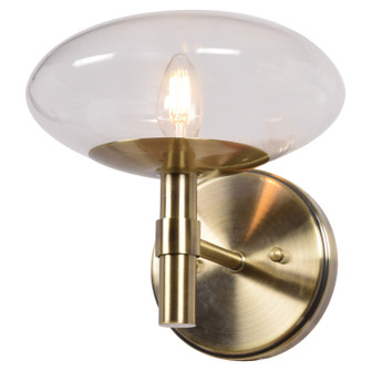 Grand LED Wall Sconce in Brushed Brass (18|52091LEDDLPBBCLR)