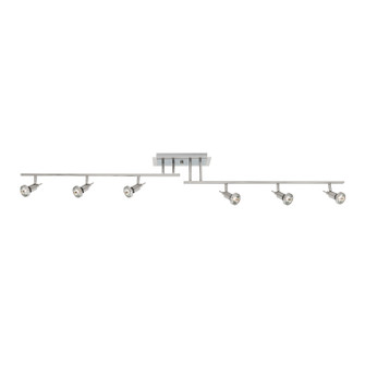 Viper Six Light Semi-Flush Mount in Brushed Steel (18|52043BS)