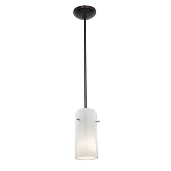 Glass'n Glass Cylinder LED Pendant in Oil Rubbed Bronze (18|280333RORBCLOP)