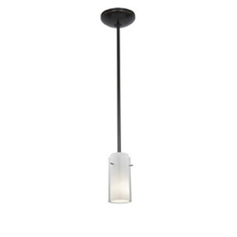 Glass'n Glass Cylinder One Light Pendant in Oil Rubbed Bronze (18|280331RORBCLOP)