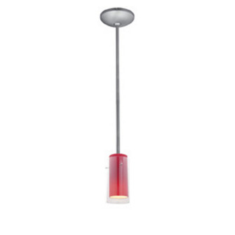 Glass'n Glass Cylinder One Light Pendant in Brushed Steel (18|280331RBSCLRD)