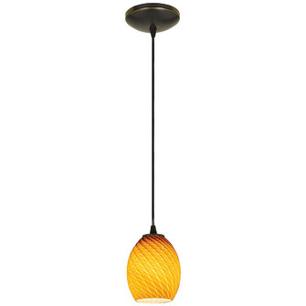Brandy FireBird One Light Pendant in Oil Rubbed Bronze (18|280231CORBAMBFB)