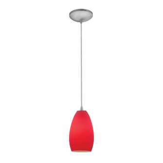 Champagne LED Pendant in Brushed Steel (18|280123CBSRED)