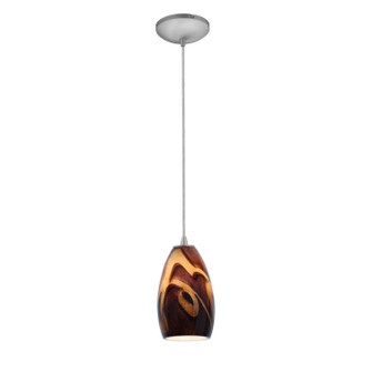 Champagne LED Pendant in Brushed Steel (18|280123CBSICA)