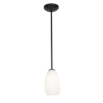 Champagne One Light Pendant in Oil Rubbed Bronze (18|280121RORBWHST)