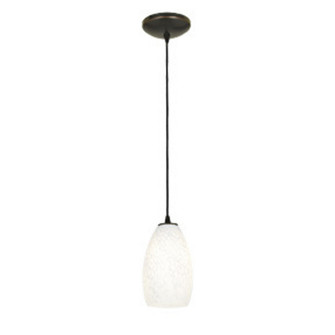 Champagne One Light Pendant in Oil Rubbed Bronze (18|280121CORBWHST)