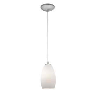 Champagne One Light Pendant in Brushed Steel (18|280121CBSOPL)