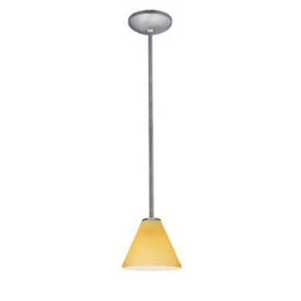 Martini One Light Pendant in Brushed Steel (18|280041RBSAMB)