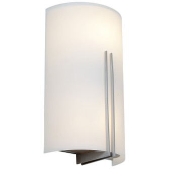 Prong Two Light Wall Fixture in Brushed Steel (18|20446BSWHT)