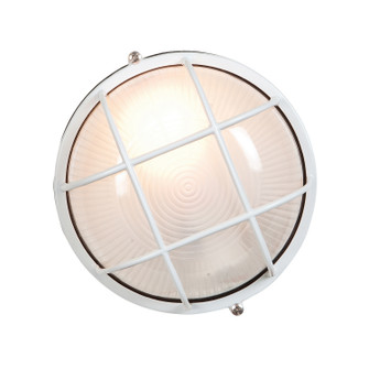 Nauticus Round Dual Mount One Light Bulkhead in White (18|20294WHFST)