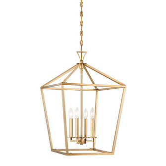 Townsend Four Light Pendant in Warm Brass (51|34214322)
