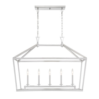 Townsend Five Light Linear Chandelier in Satin Nickel (51|14245SN)