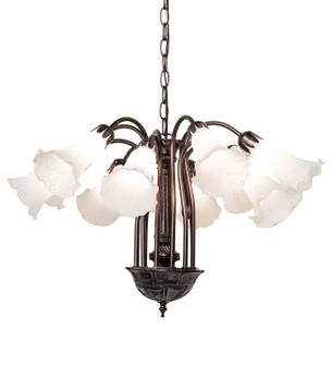 White 12 Light Chandelier in Mahogany Bronze (57|32216)