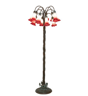 Pink/White 12 Light Floor Lamp in Bronze (57|262113)