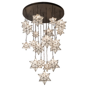 Moravian Star 19 Light Chandelier in Oil Rubbed Bronze (57|245098)